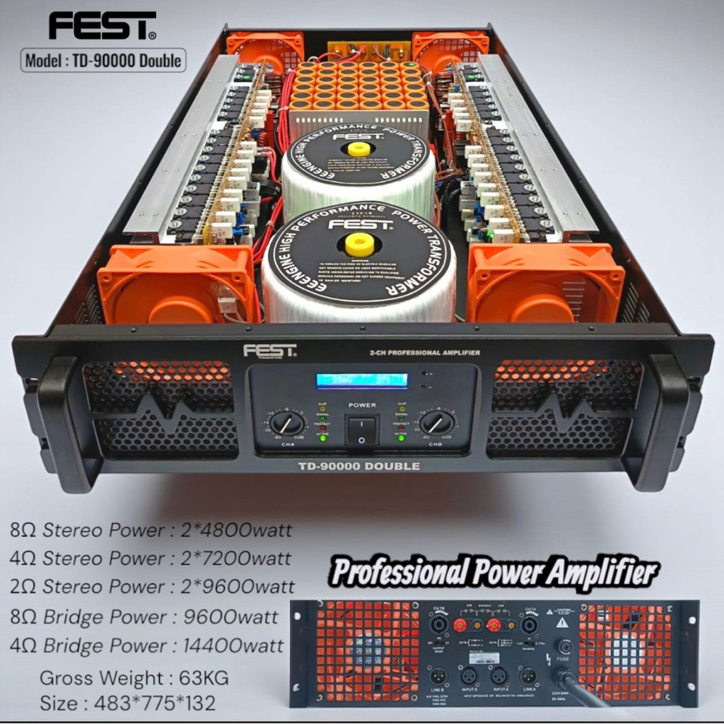 Power Fest TD 90000 Original Amplifier Fest Double Trafo Class TD