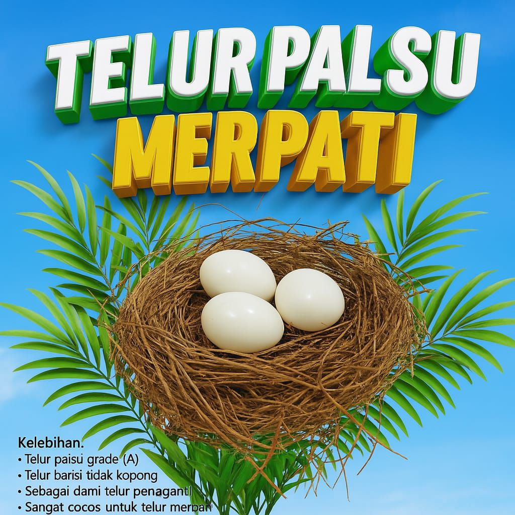 Telur telor palsu Mainan Palsu Burung Merpati Persis Asli