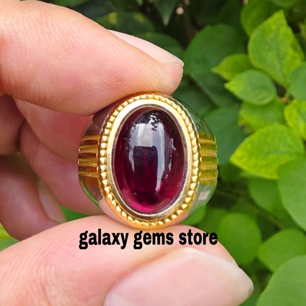 Cincin Batu Kecubung Api Super Mewah