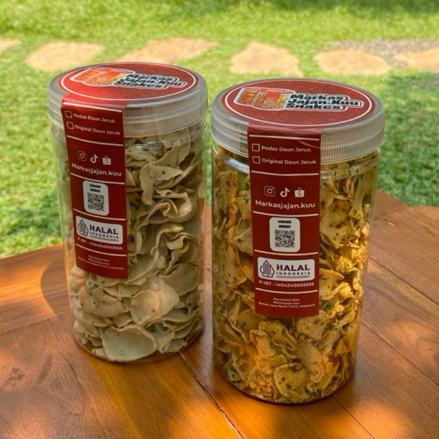 

Basreng pedas daun jeruk basreng orginal daun jeruk Markasjajan.kuu Toples 250g