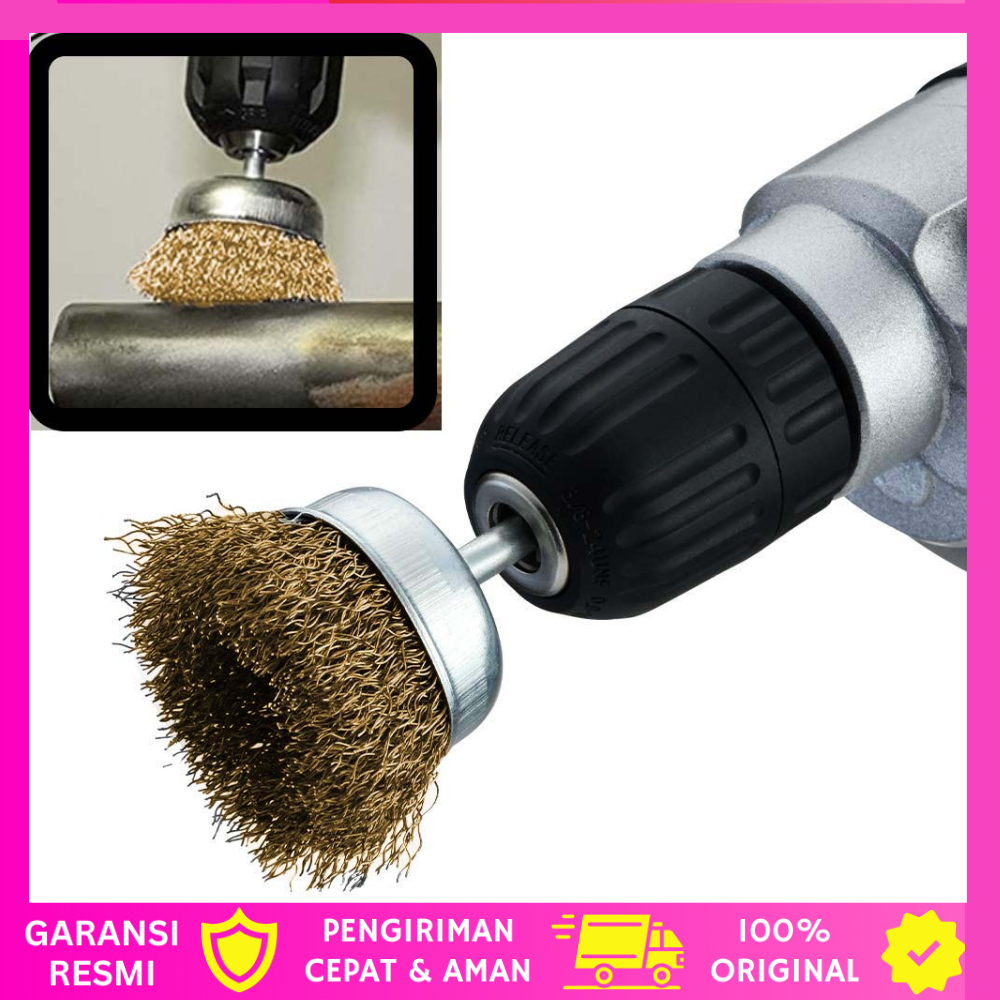 Mata bor sikat kawat besi wire brush bor mangkok Mata Bor Kawat Bor Sikat Kawat Kuningan