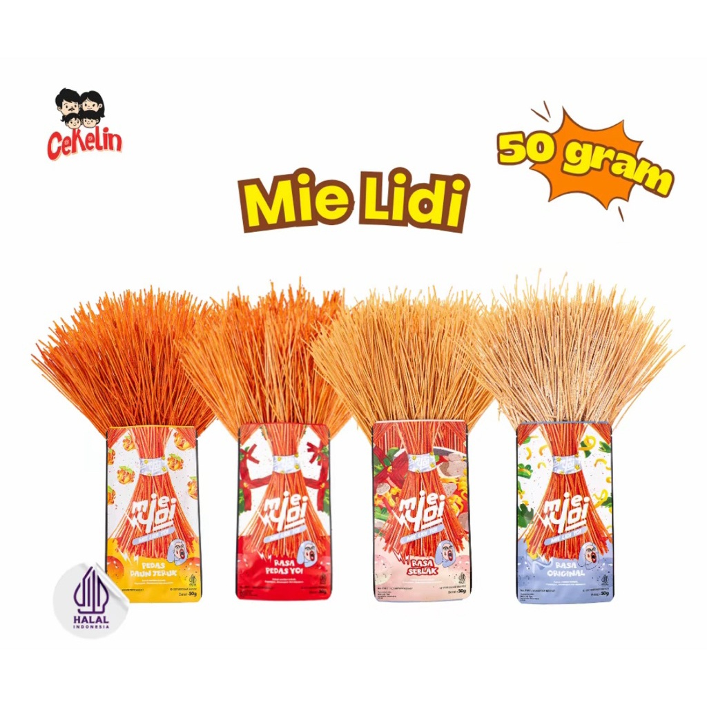 

CEKELIN Cemilan Mie Lidi - isi 50gr Snack cemilan murah Lidi lidian