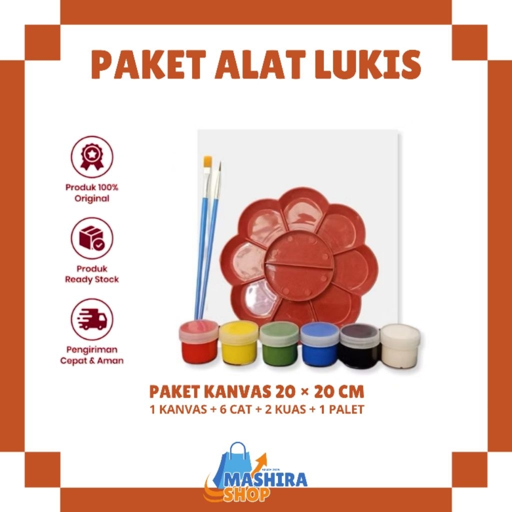 

Alat Lukis Anak Lengkap 1 Set 20 × 20 cm Peralatan Melukis Kuas Cat Air Minyak Warna Watercolor