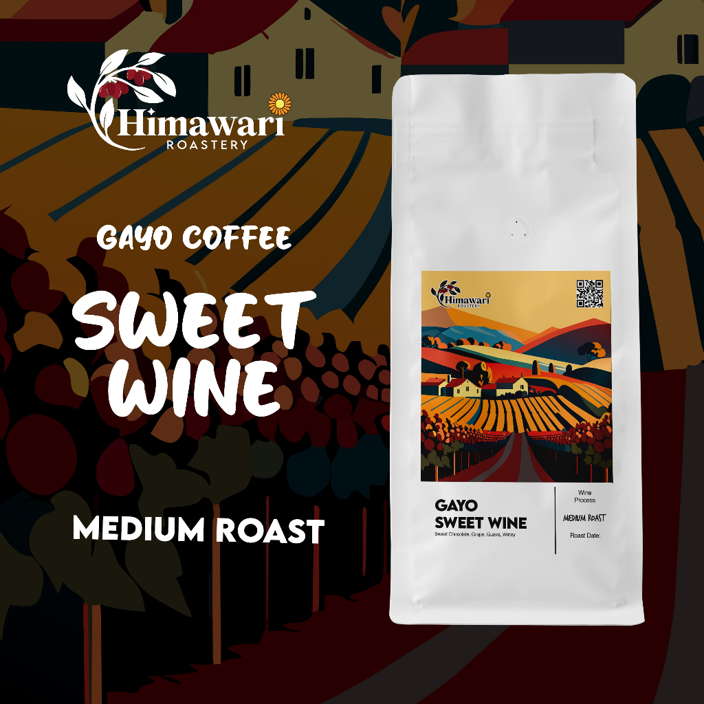 

Himawari Kopi Arabika Gayo Sweet Wine Biji Kopi dan Bubuk Kopi