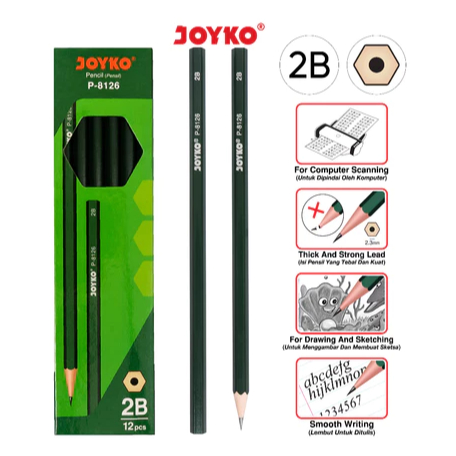 

JOYKO Pensil Pencil P-8126 2B 1 Box 12 Pcs
