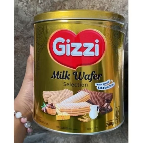 

Gizzi Milk Wafer kaleng 240gram promo murah
