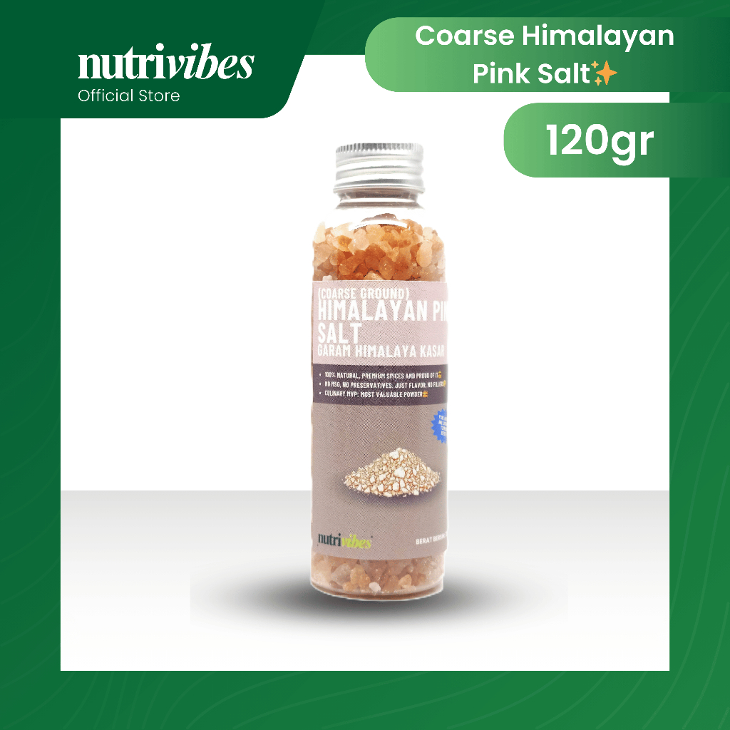 

Himalayan Pink Salt / Garam Himalaya Kasar 120gr - Nutrivibes
