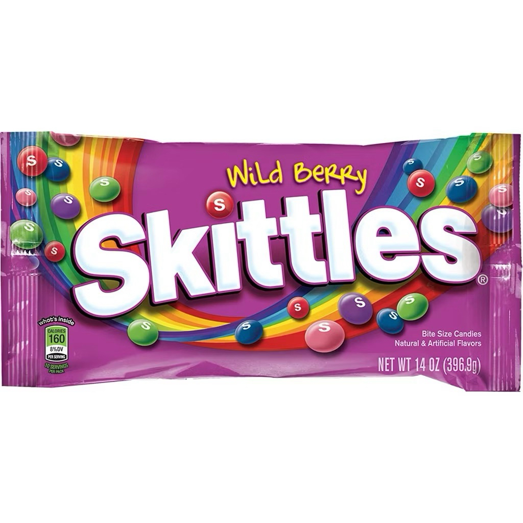 

Skittles Wild berry Bite size Candies impor - Permen rasa berry