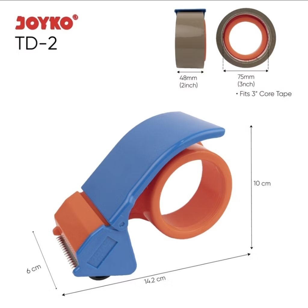 

Joyko Dispenser Tape TD-2 / Cutter Tape Lakban / Pemotong Lakban / Tempat Lakban