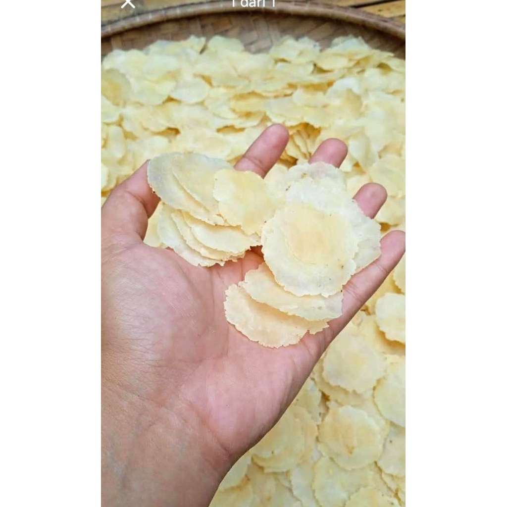 

produk iii Emping melinjo asli no campuran tipis kering kemasan 1kg original khas Pandeglang Banten