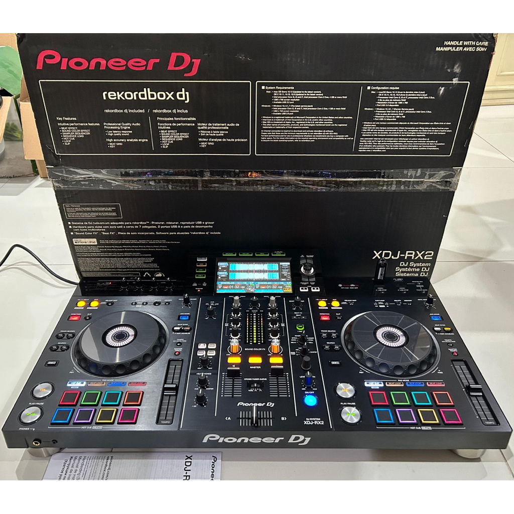 Alat DJ Pioneer XDJ RX2 Touchscreen Fullset Box & Manual Book Controller DJ XDJ RX 2 Rekordbox Opera