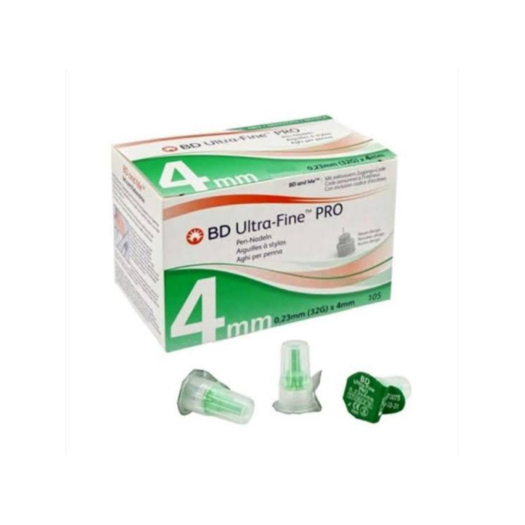 BD microfine 32 G x 4mm (hijau)/jarum BD insulin box / ecer
