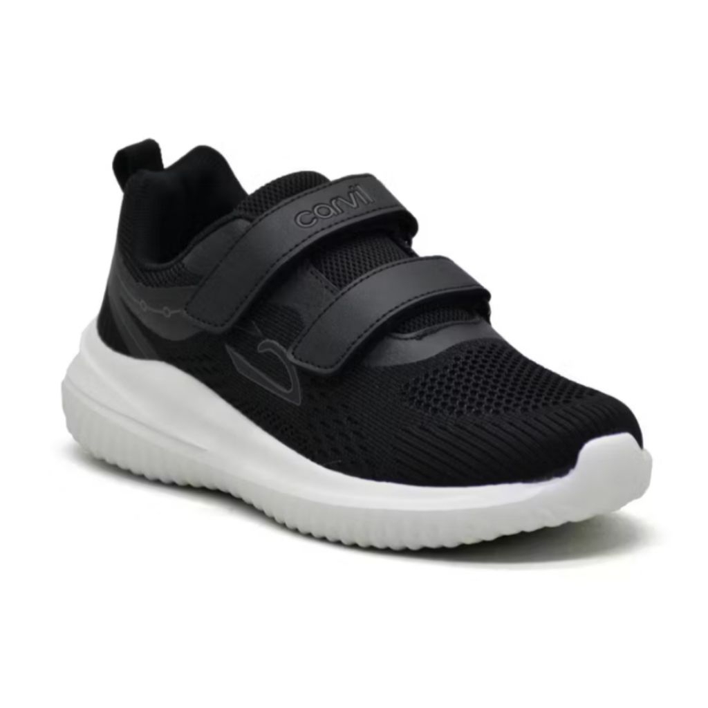 sepatu sekolah anak laki laki sd carvil dauny carvil zetsu 01 hitam putih