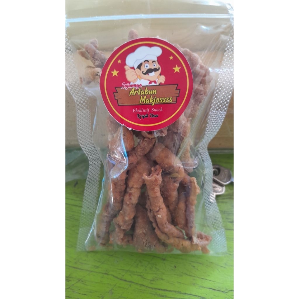 

kripik usus jajannya artabun makjossss