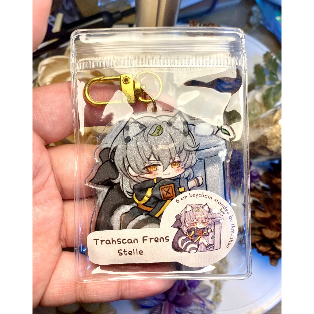 HSR Trailblazer Honkai Star Rail Stelle Caelus Keychain Standee ~Trashcan Friends~