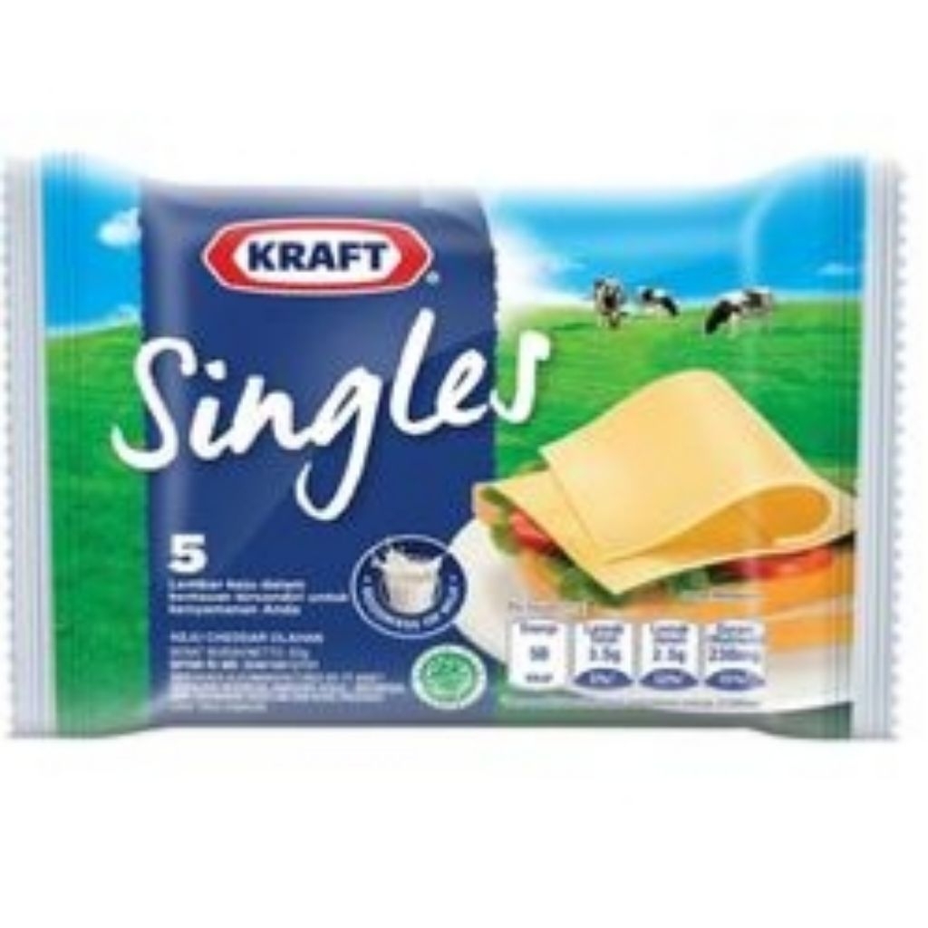 

Keju kraft slice single's calcium 5's