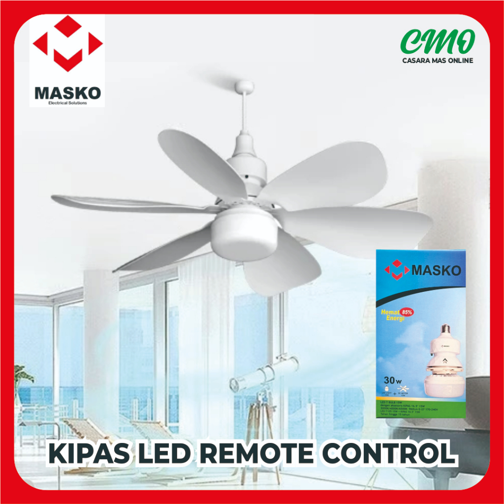 Lampu Kipas LED Remote Control MASKO