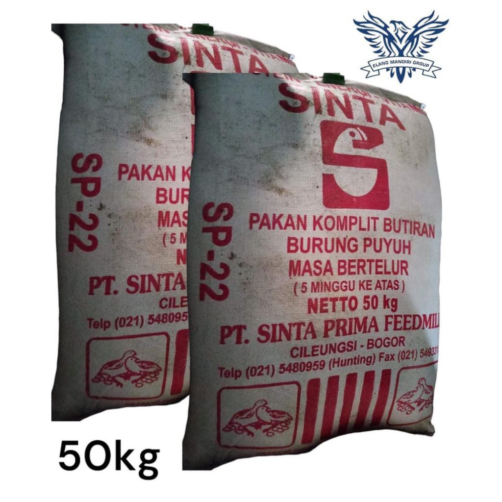Karungan SP-22 50kg Pakan Komplit Butiran Burung Puyuh Petelur SINTA SP22 BERKUALITAS
