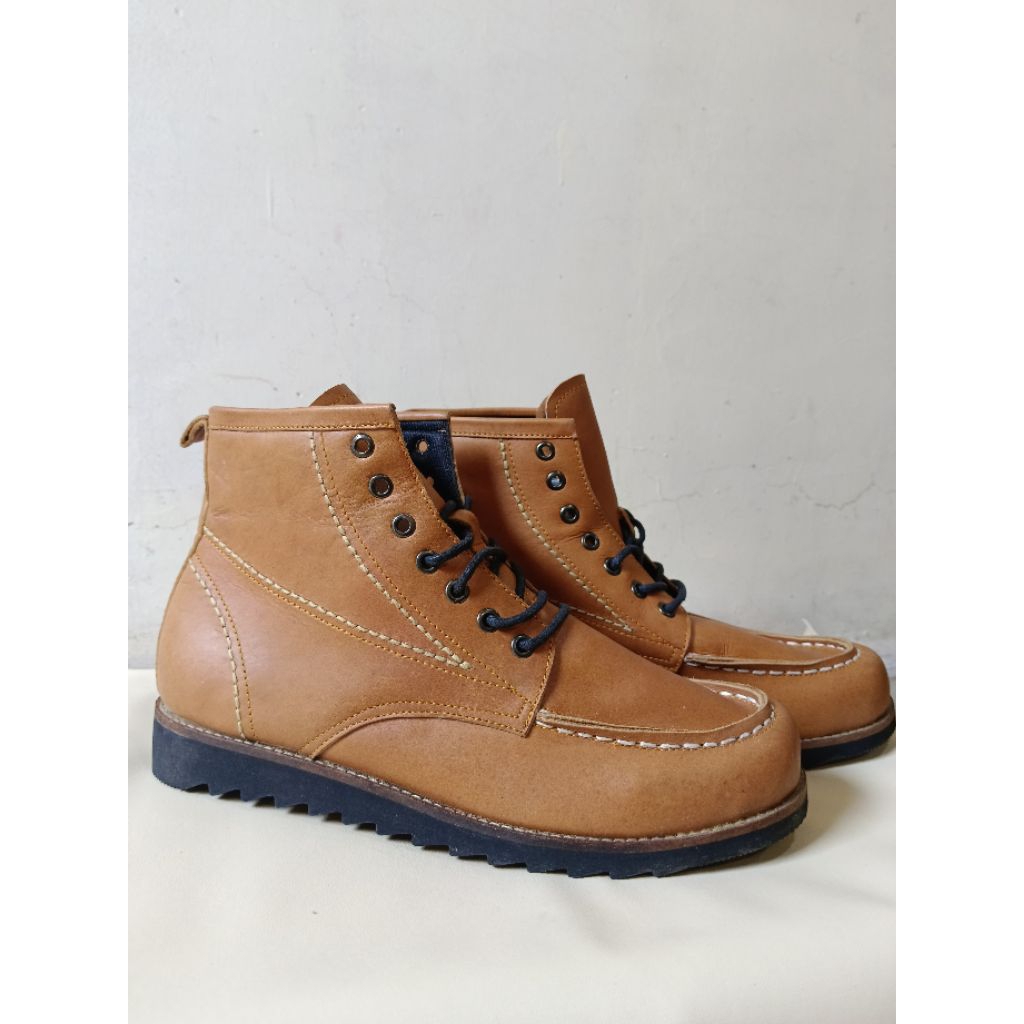 OBRAL Sepatu boots pria bahan kulit sentra kerajinan kulit magetan sepatu pria leather shoes