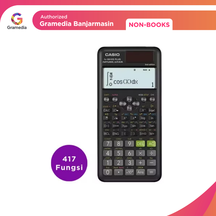 

Gramedia Banjarmasin - Casio Calculator Fx 991 Es Plus - 2