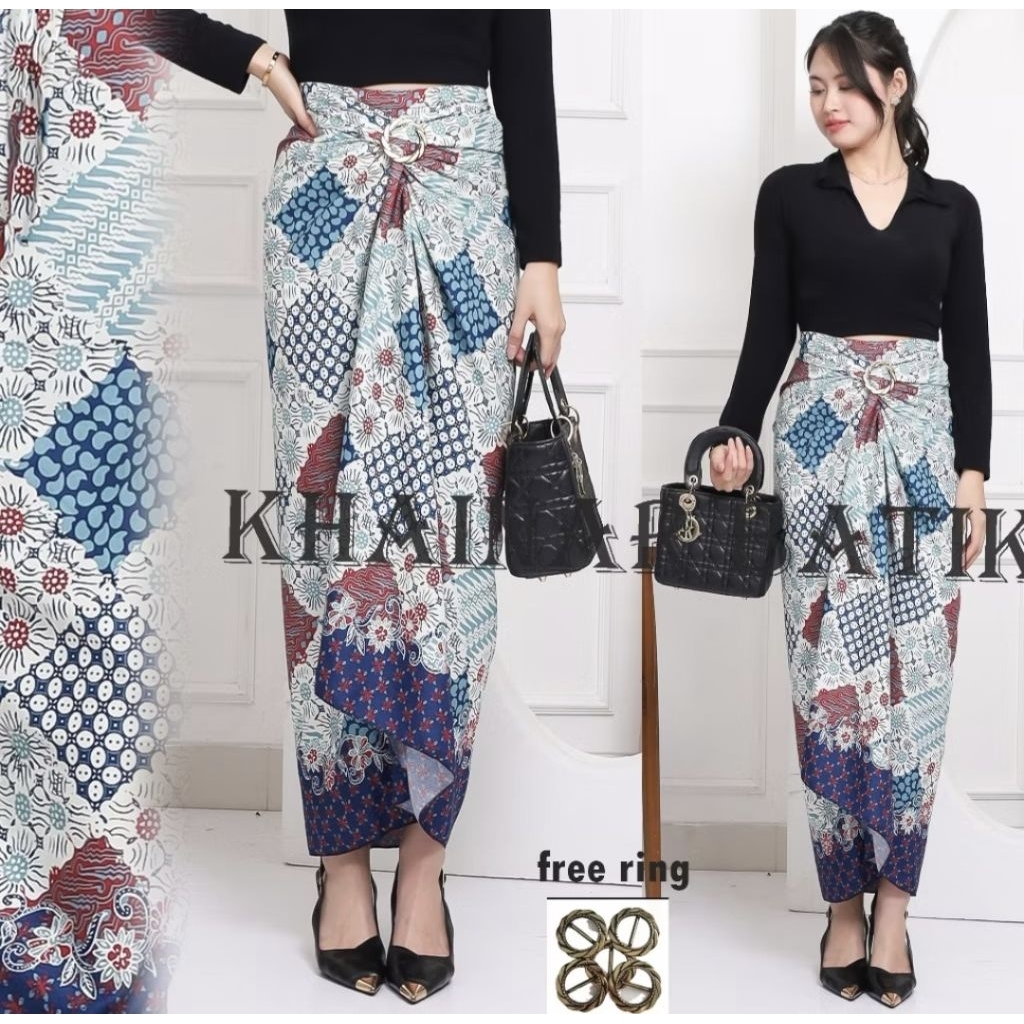 Rok lilit motif batik//Rok lilit wrap skirt batik//rok batik tali