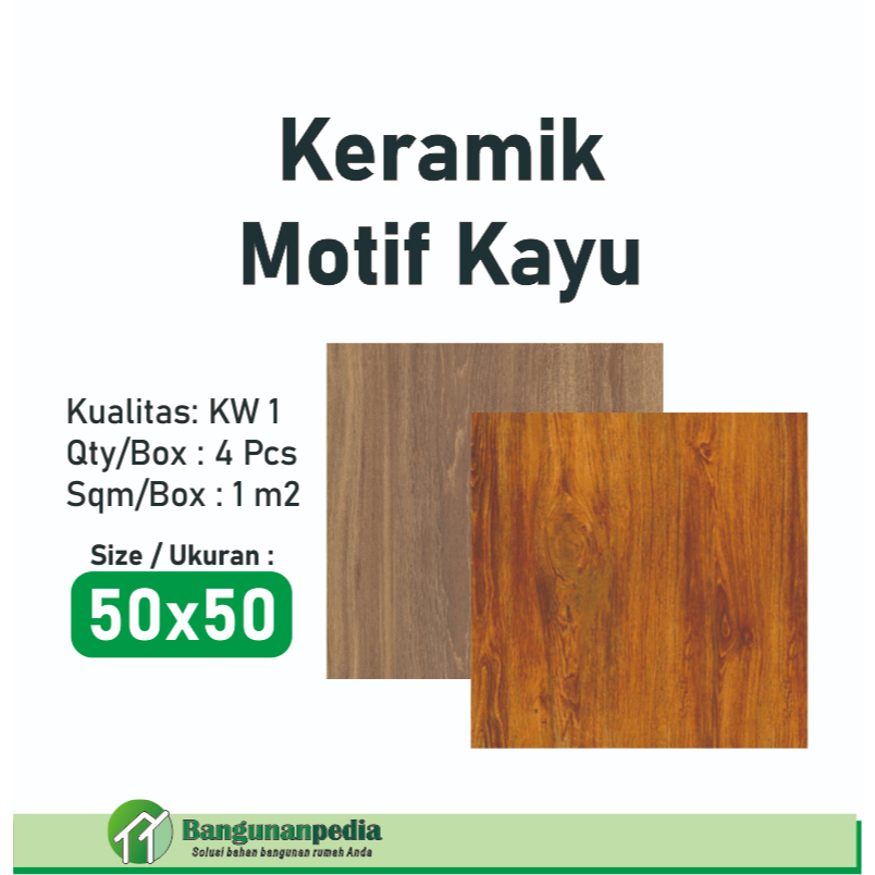 Keramik Lantai 50X50 Motif Kayu / Keramik Lantai Kayu 50x50