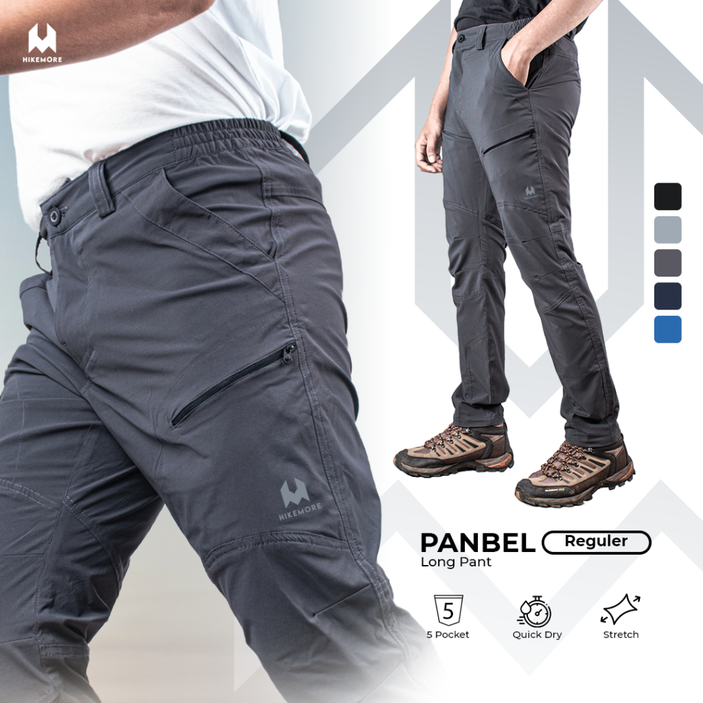 Hikemore Celana Panjang Casual Quick Dry Panbel Reguler Original