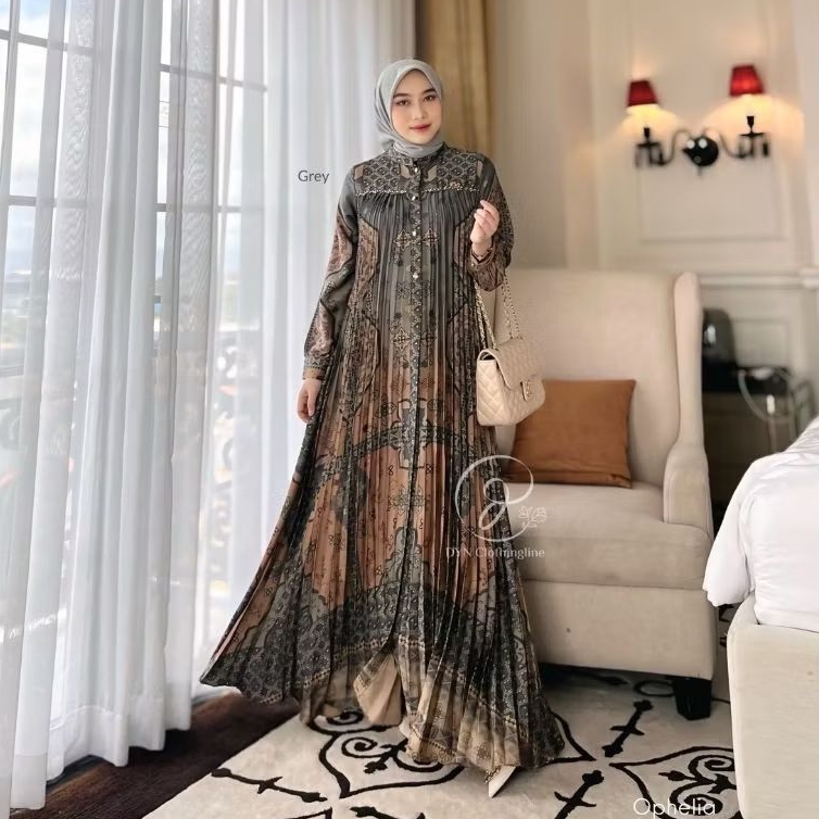 DYN - Ophelia Dress DYN CLOTHINGLINE Gamis Silk Premium Plisket