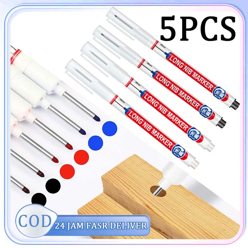 

5pcs/Set Spidol Penanda Besi Spidol Untuk Kayu 20mm Spidol Kepala Panjang Nib