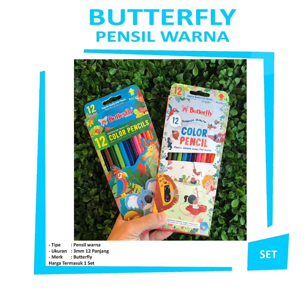 

BN - Butterfly - Pensil 12 Warna Premium Panjang Smooth - SET
