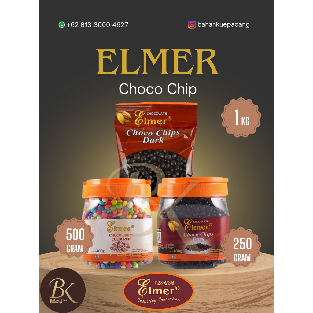 

Elmer Choco Chip Dark HR & Colour HR – Kemasan 1 Kg, 500 Gr, dan 250 Gr