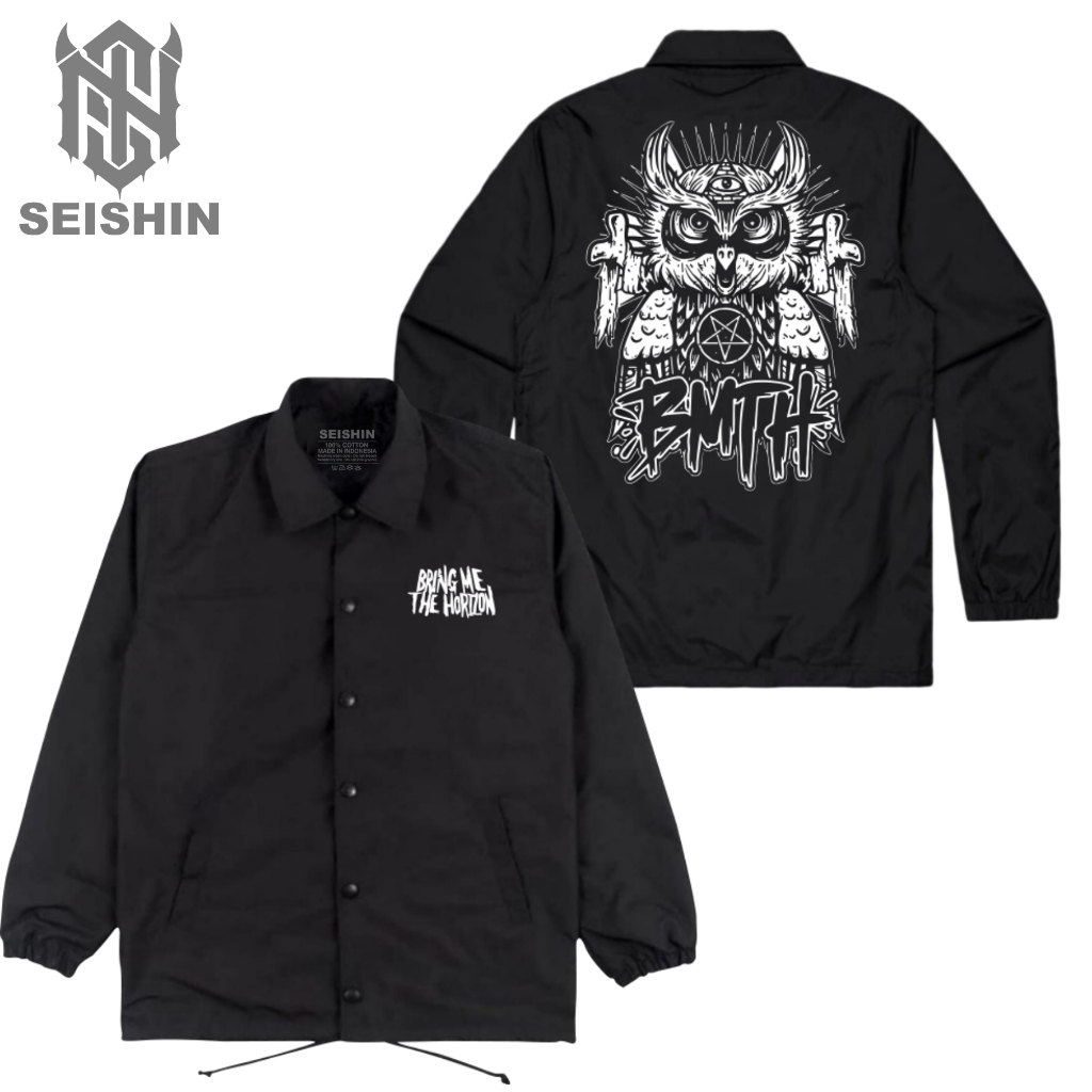 Seishin Jacket Coach Musik Bmth Owl black jacket Unisex