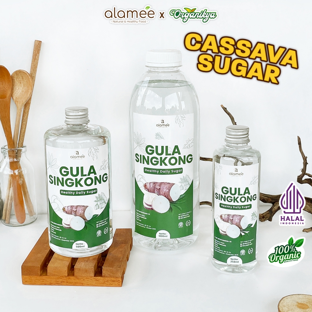 

ALAMEE Gula Singkong Ketela Organik Cair Asli Pemanis Sweetener Fructose Gluten Free organikya