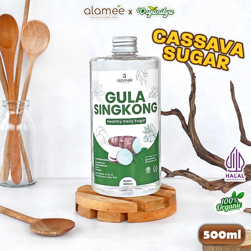

ALAMEE Gula Singkong Ketela Organik Cair Asli Pemanis Sweetener Fructose Gluten Free organikya