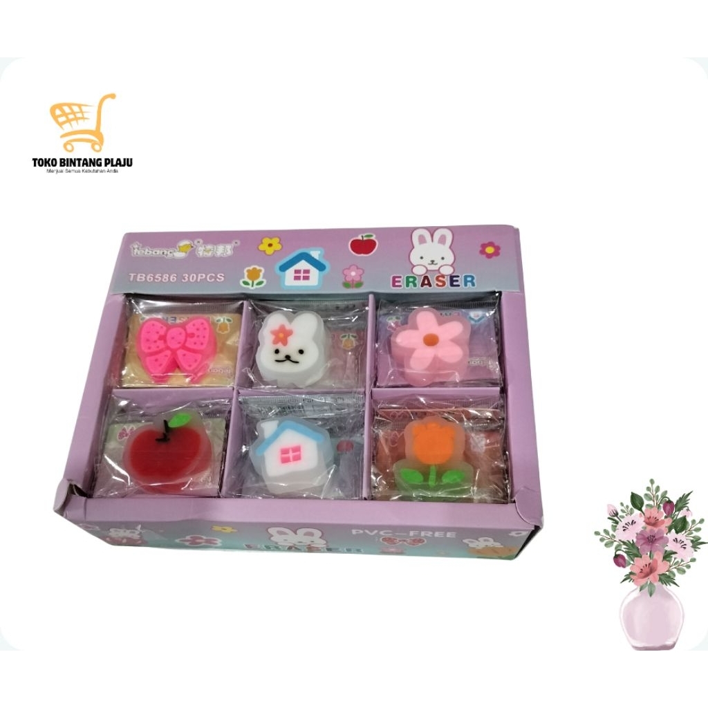 

6PCS PENGHAPUS MOTIF LUCU