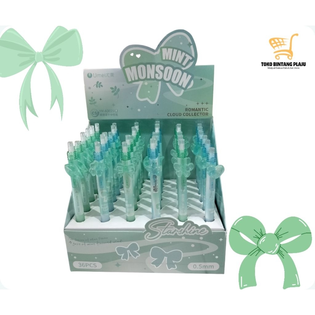 

6PCS PENA UMEI MINT BLUE 0,5MM