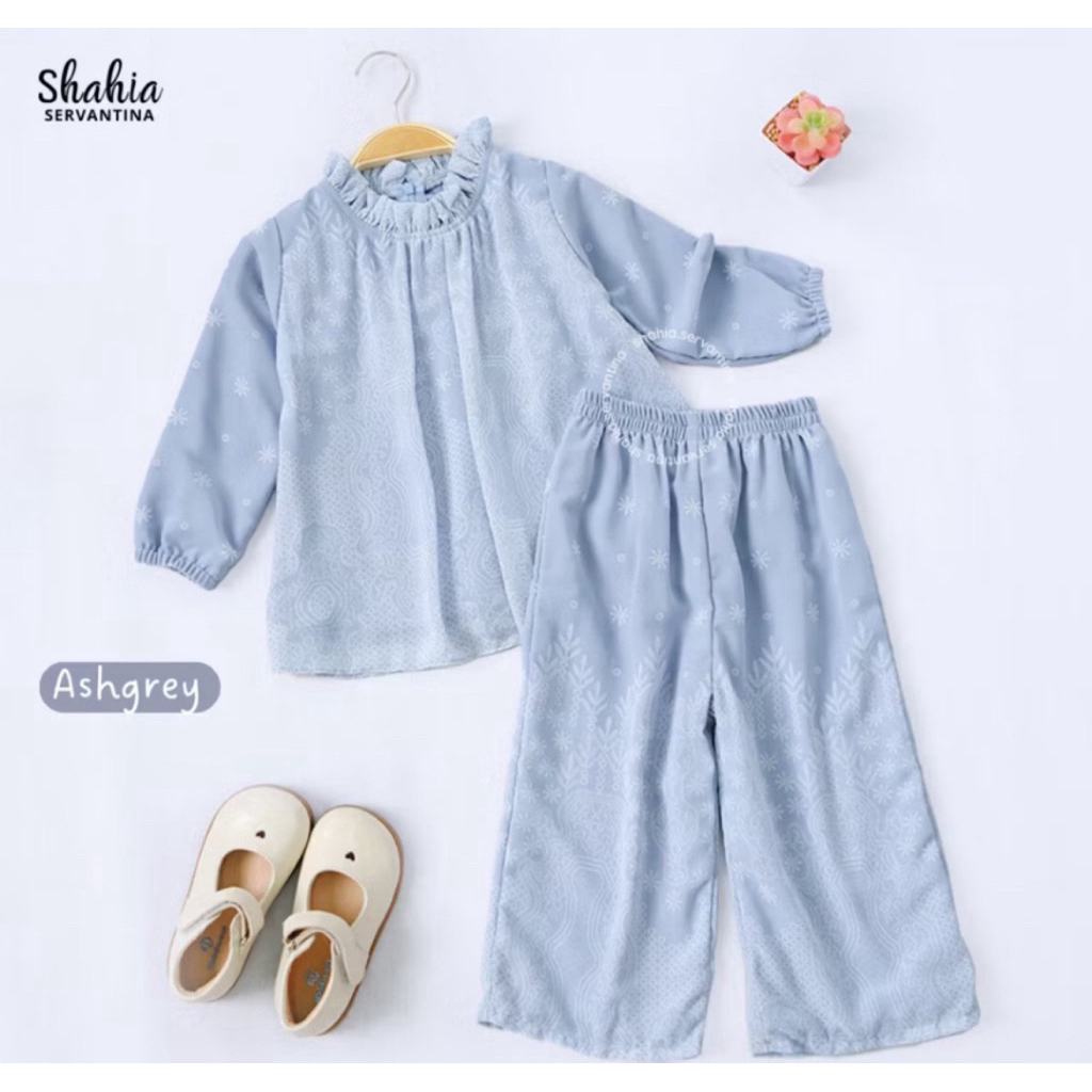 Shahia Servantina - Gladys Oneset Ceruty Setelan Celana Anak Perempuan PRELOVED