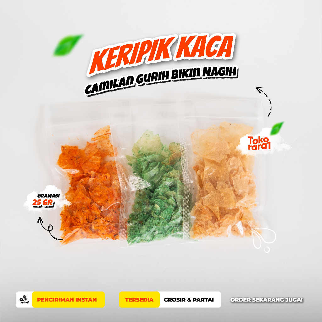 

Keripik kaca/kripik Beling kemasan pouch 25-50gr