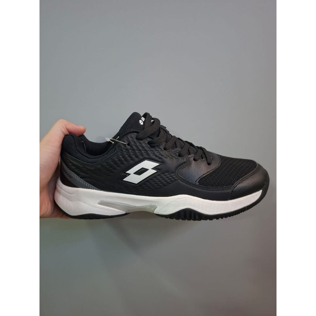 Sepatu Tenis Lotto Donald Black Tennis Shoes Lotto Donald Hitam
