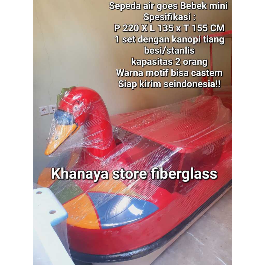 Perahu bebek kpsitas 2 orang mini_Sepeda air bebekkan mini_perahu mini fiber_Perahu wisata baru