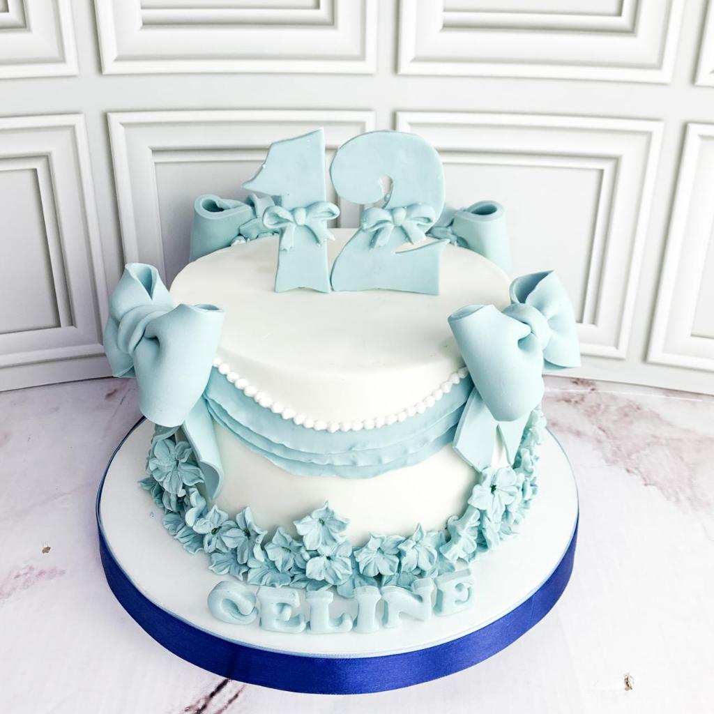 

Kue Ulang Tahun/Birthday Cake/Kue Ultah Tema Ribbon Blue/Kue Ultah Aesthetic/Kue Birthday Jakarta