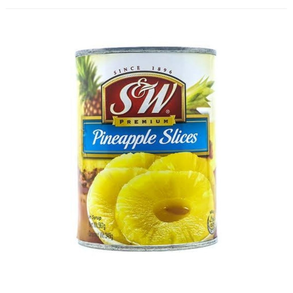 

Minuman ( BUAH NANAS) (Asli)S&W Pineapple Slicees (567G)