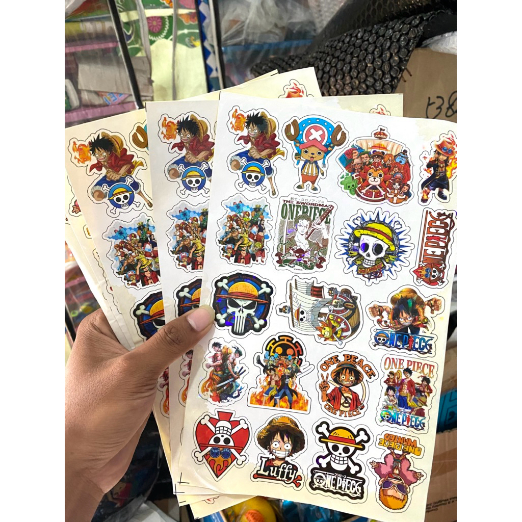 

5Pc/Lembar Sticker One Piece Luffy Dkk