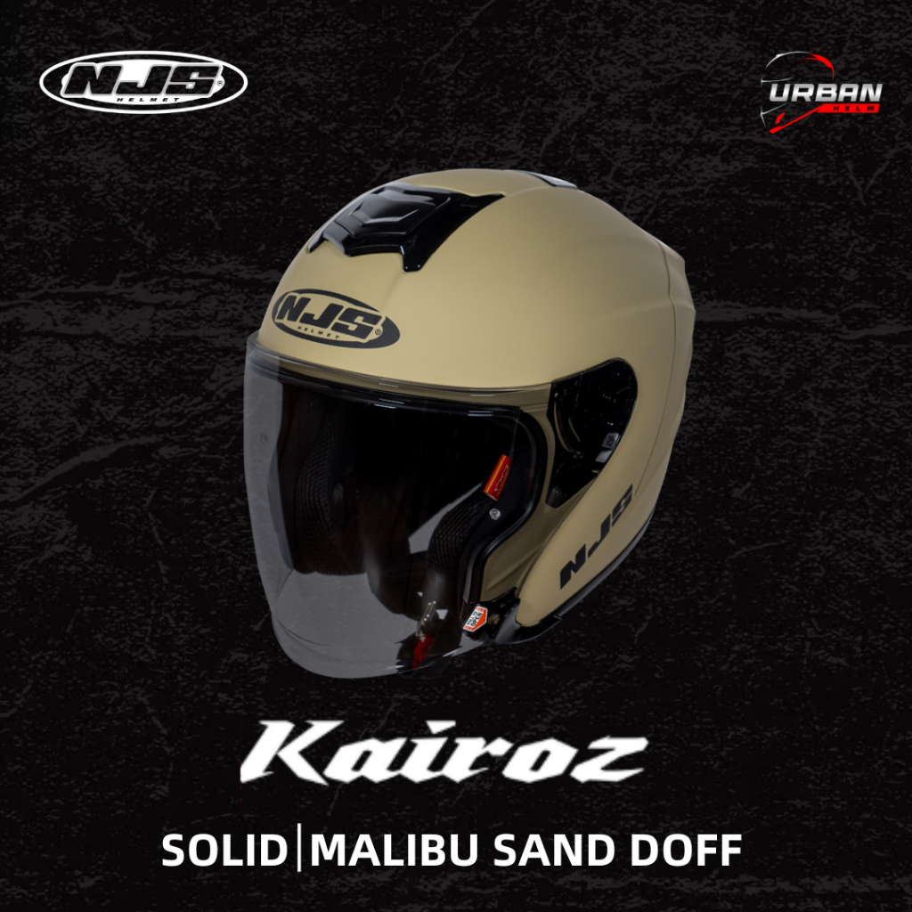 NJS Kairoz Solid (FREE SPOILER) - Helm Half Face | Kairoz | Kairoz V1 | Kairoz Polos | Kairoz | NJS