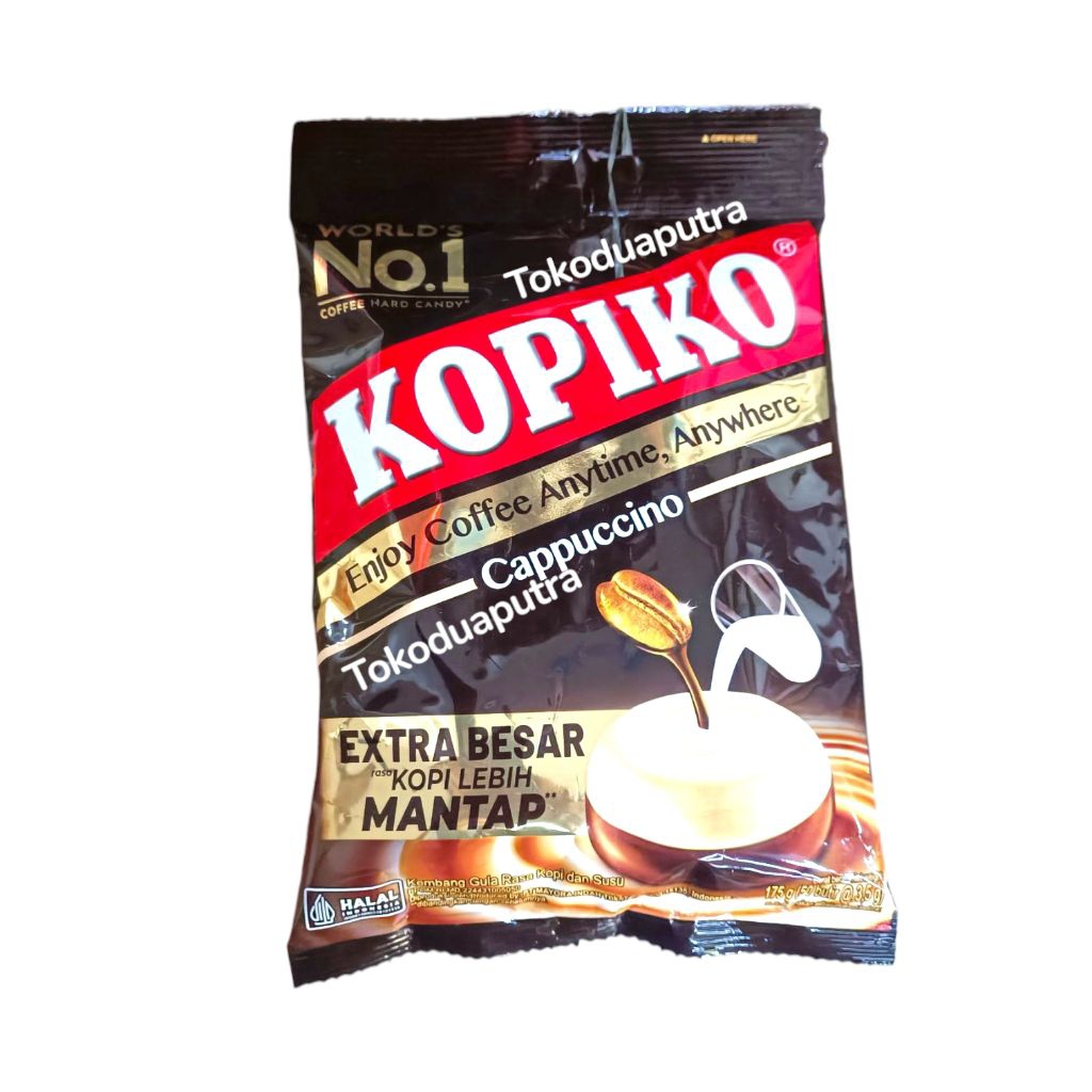 

Kopiko Cappucino 175 gr isi 50 butir / Permen Kopiko Cappucino ( Kopi dan susu) 175 gr