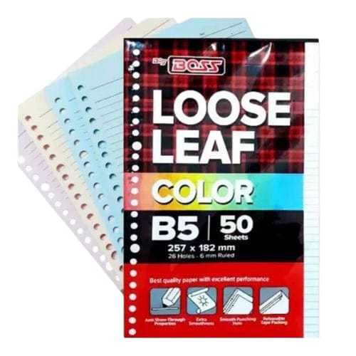 

LOOSE LEAF BIG BOSS A5-50 WARNA WARNI ISI BINDER
