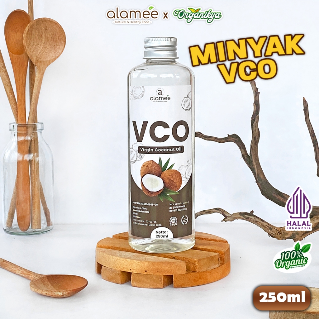 

ALAMEE Virgin Coconut Oil Minyak Kelapa Murni Extra VCO Asli Dapat Diminum Masak 250ML organikya