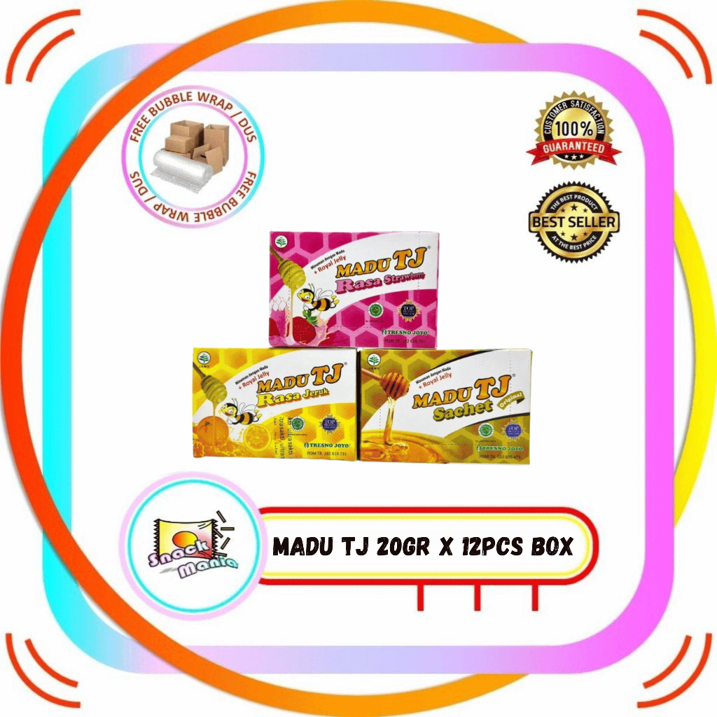 

Madu TJ Quick Fresh Sachet Original Jeruk Strawberry ~ 20 gr x 12 sachet Honey BOX