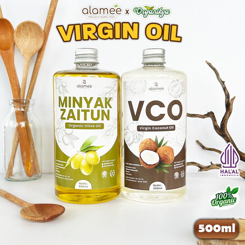 

ALAMEE Virgin Coconut Oil Minyak Zaitun Kelapa Murni VCO Dapat Dimasak Organik 500ML organikya