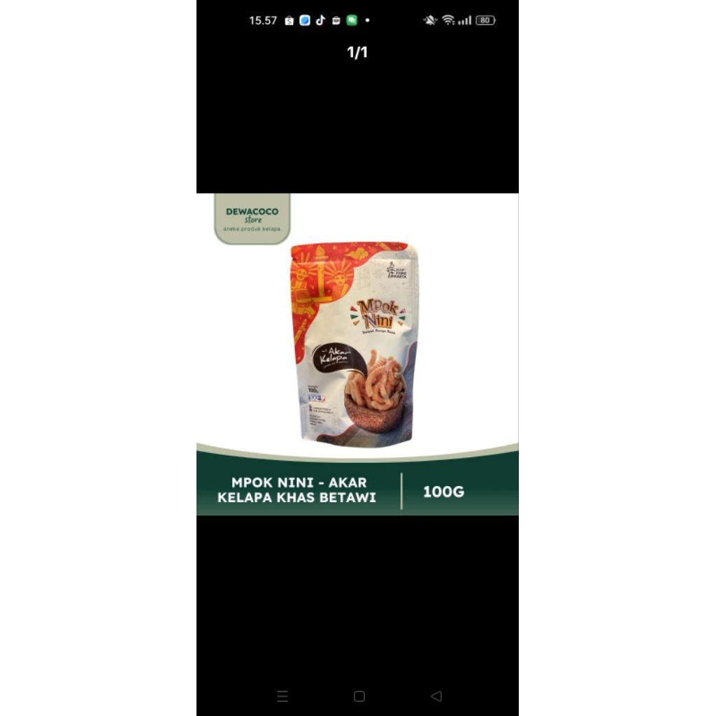 

Akar Kelapa Khas Betawi Mpok Nini 100 gr